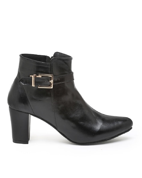 Buy Black Boots for Women by Flat n Heels Online