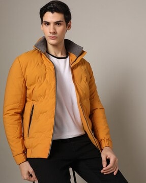 Mustard yellow cheap down jacket