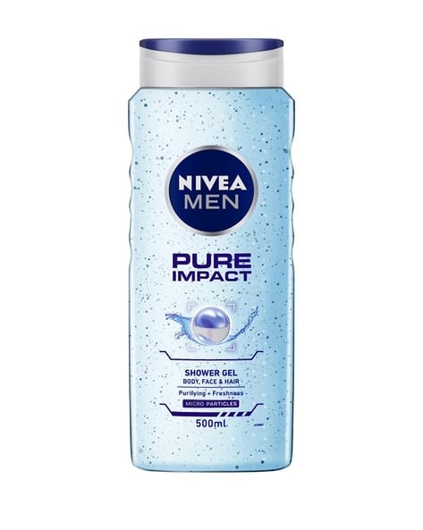 NIVEA Men Pure Impact Purifying + Minerals 3-In-1 Shower Gel