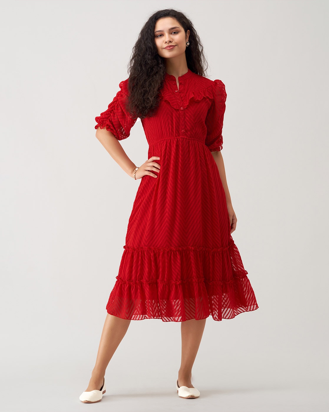 Buy Peach Dresses for Women by Crafiqa Online | Ajio.com
