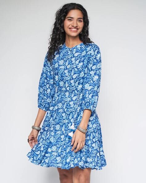 Buy Blue Dresses Gowns for Women by Global Desi Online Ajio