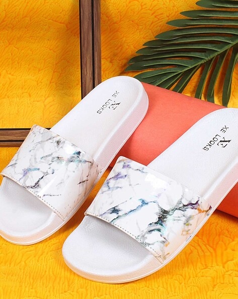 NWT Juicy By Juicy Couture Sun City Girls Slip-On Slippers (White Rainbow)  | eBay