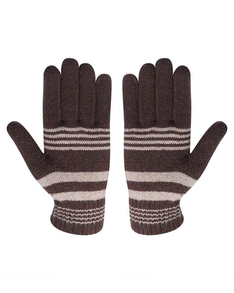 Buy Grey Melange Gloves & Masks for Men by Loom Legacy Online