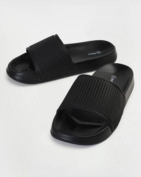 Buy Black Flip Flop Slippers for Men by MAX Online Ajio