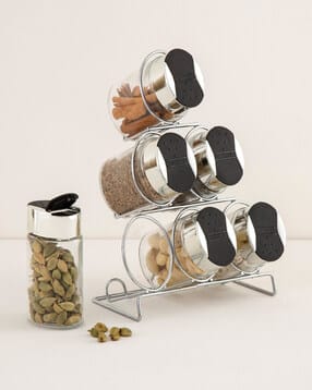 home centre Corsica Solid 6-Piece Glass Spice Jar-picture-29