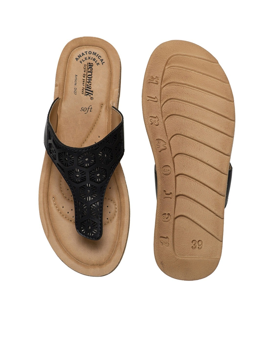 AEROWALK Stylish Fashion Sandal/Slipper for Women | Comfortable|  Lightweight | Anti Skid | Casual Office Footwear (DI82_COPPER_35) :  Amazon.in: Fashion