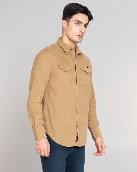 Kuons Avenue Men's Beige Double Pocket Cotton Twill Casual Shirt | Cargo  Shirt | Western Denim Shirt (KACLFS1489M_Beige_Medium) : Amazon.in:  Clothing & Accessories