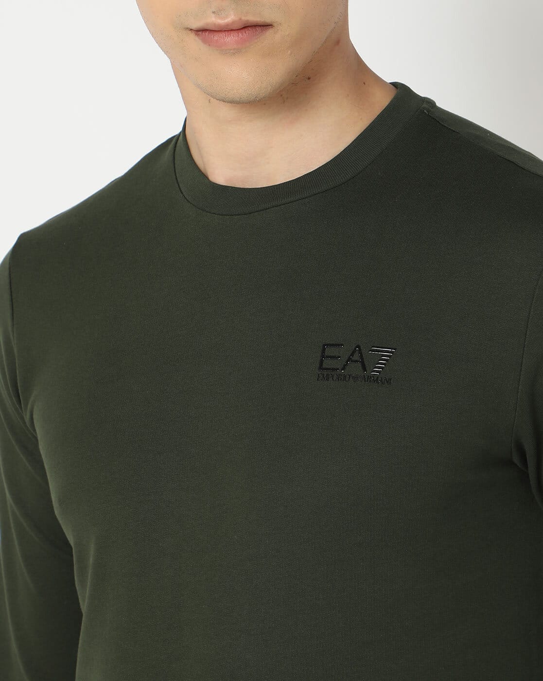 Buy Olive Green Sweatshirt & Hoodies for Men by EA7 Emporio Armani