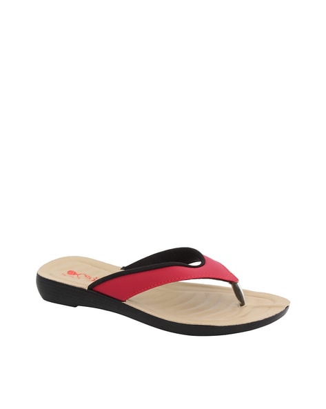 Buy Red Flip Flop Slippers for Women by CHIPS CONDOR Online