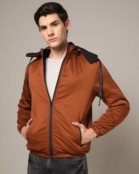 Fort Collins Zip-Front Hooded Bomber Jacket