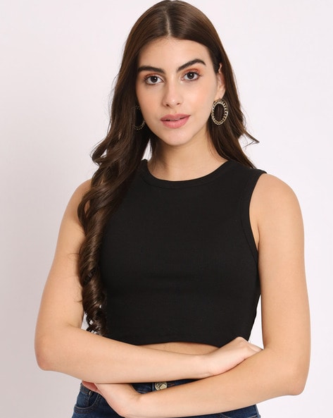 Buy Black Tops for Women by Charmgal Online