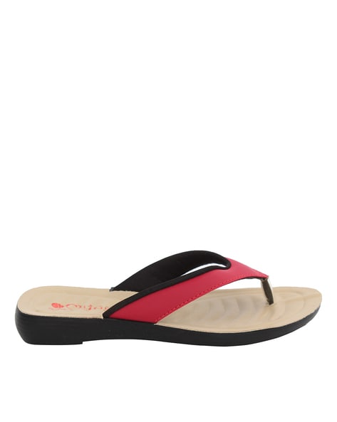 Buy Red Flip Flop Slippers for Women by CHIPS CONDOR Online