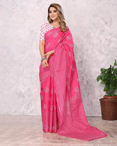 Maanvi - Light Pink Pure Maheswari Silk Cotton Saree – Ivalinmabia