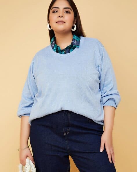 Caritasnepal Plus Size Open Back Sweater Womens Sweaters Plus Size