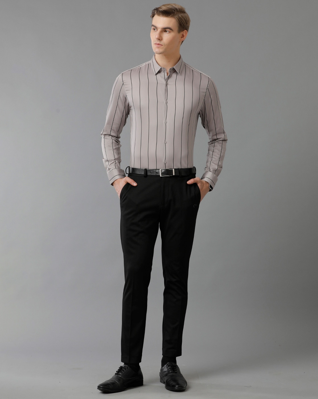 Buy Men's Estonia Ash Grey Shirt Online | SNITCH