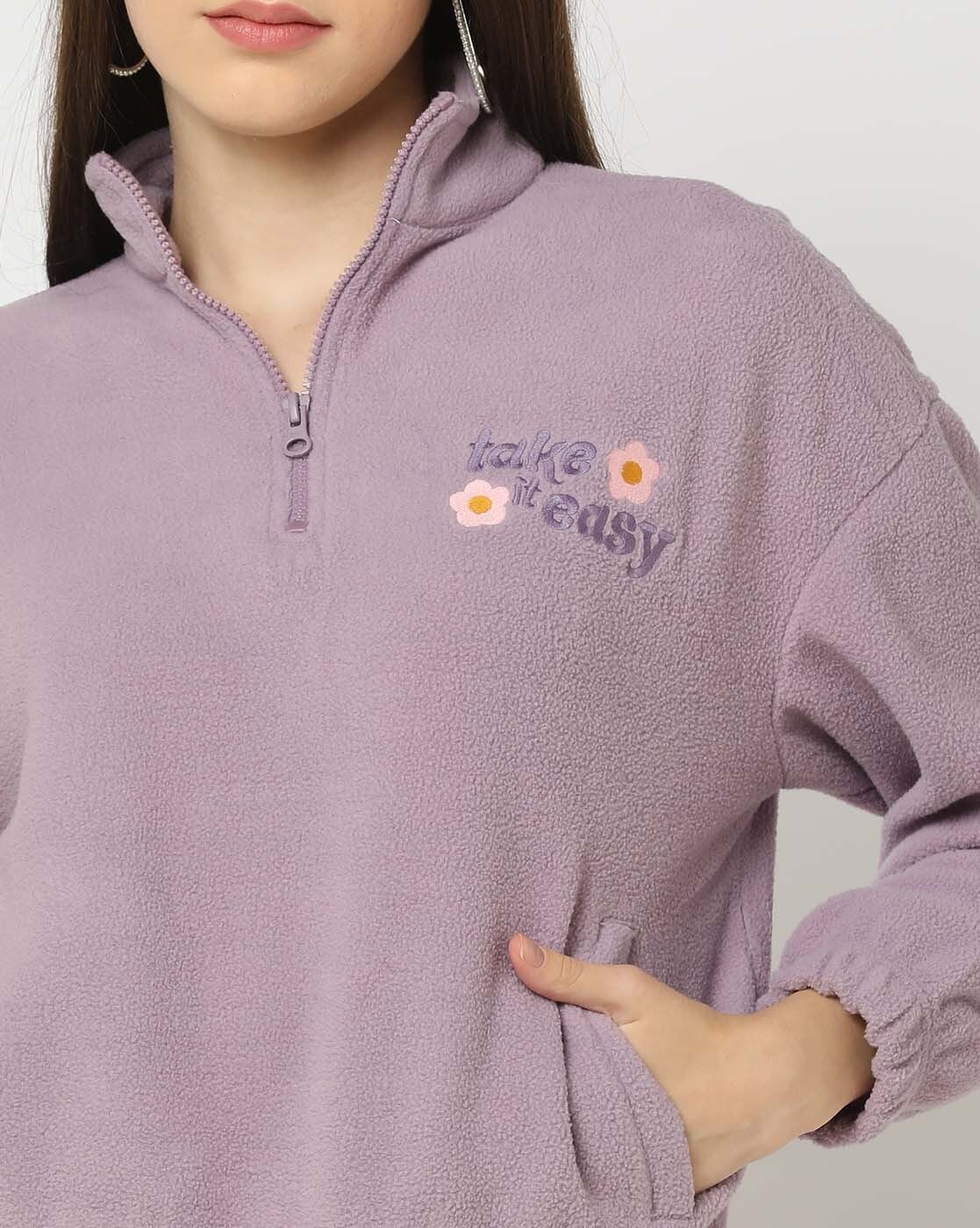 Women Lilac WHO CARES Crop Terry Sweat Shirt at Rs 842, Ladies Pullover  Tops, Trendy Hooded Tops, महिला स्वेटशर्ट - NOZ2TOZ, New Delhi