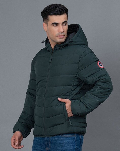 Buy Red Tape Grey Solid Padded Jacket Online