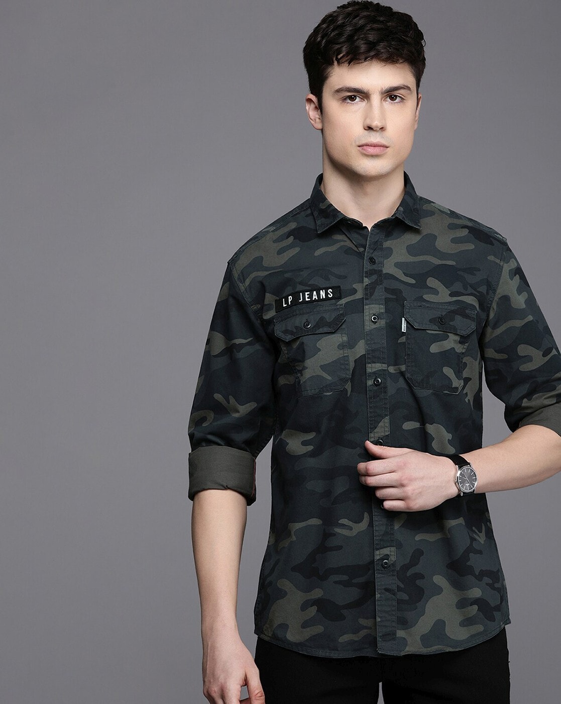 army print shirt for men