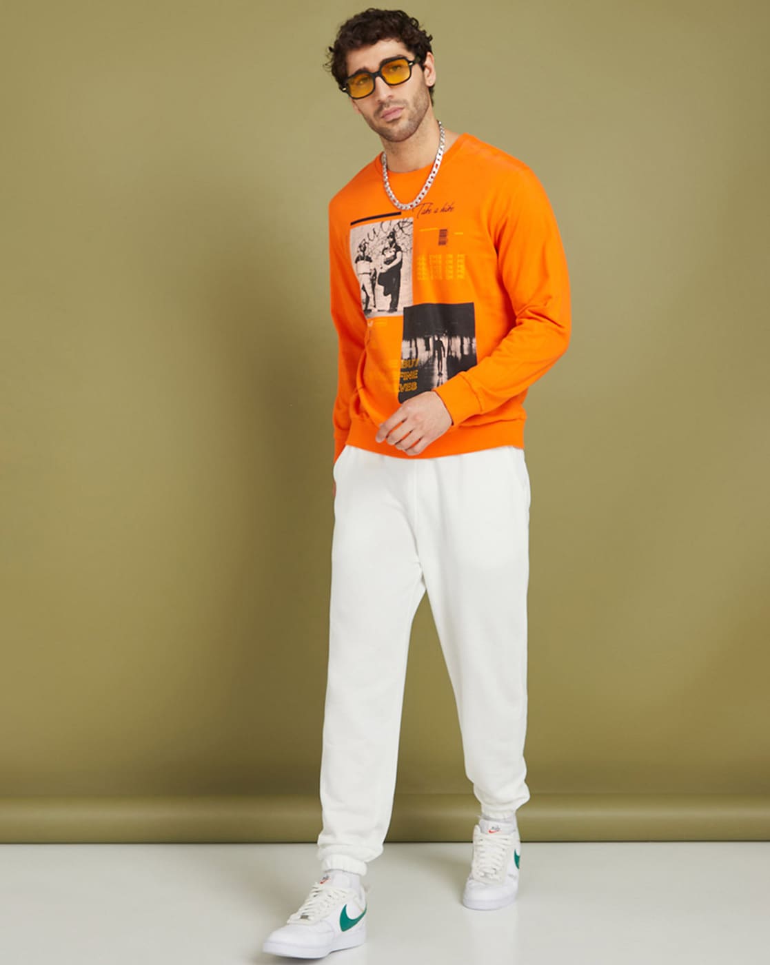 Buy Cream Track Pants for Men by Styli Online
