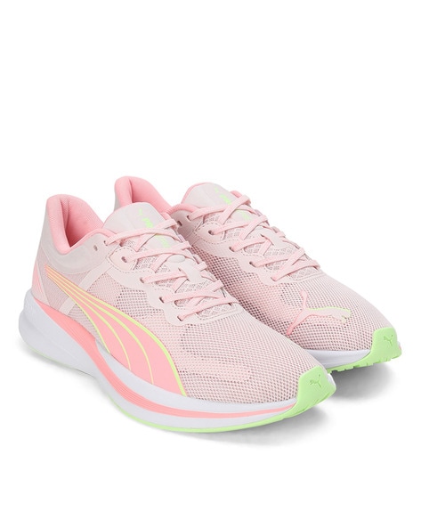 Puma pink and green 2025 shoes