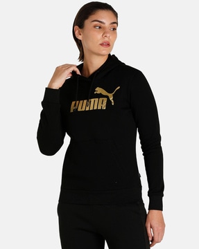 Black and store gold puma sweatshirt