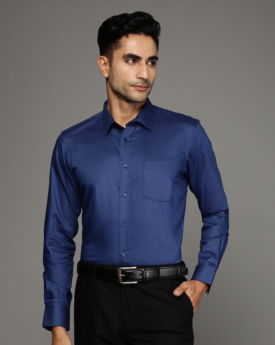 Royal blue hot sale formal shirt