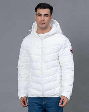 White hooded deals puffer coat