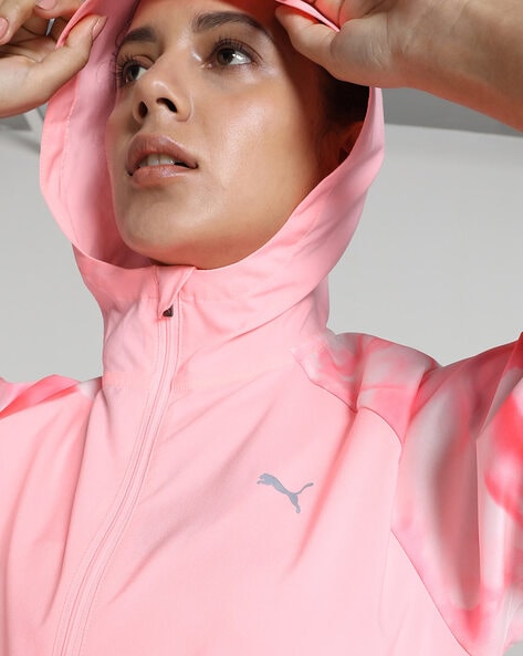 Buy Puma Evostripe Full-zip Womens Pink Casual Hooded Jacket online