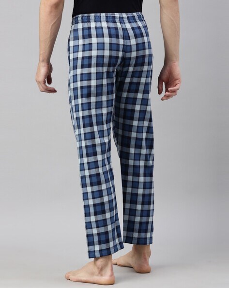 Mens check pyjama discount set