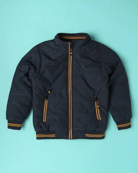 Boys Quilted Zip-Front Puffer Jacket