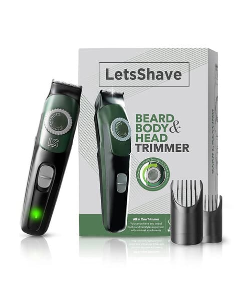 LetsShave Beard Head And Body Trimmer Kit - Green Black