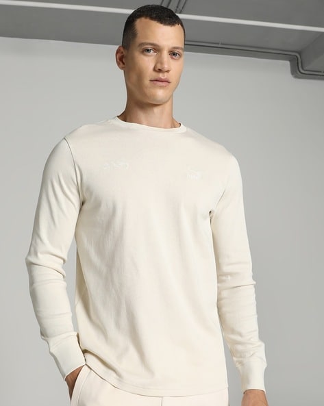 Long sleeve clearance white sweatshirt