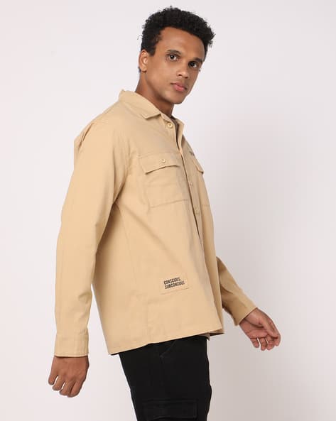 Yellow shacket mens Clearance