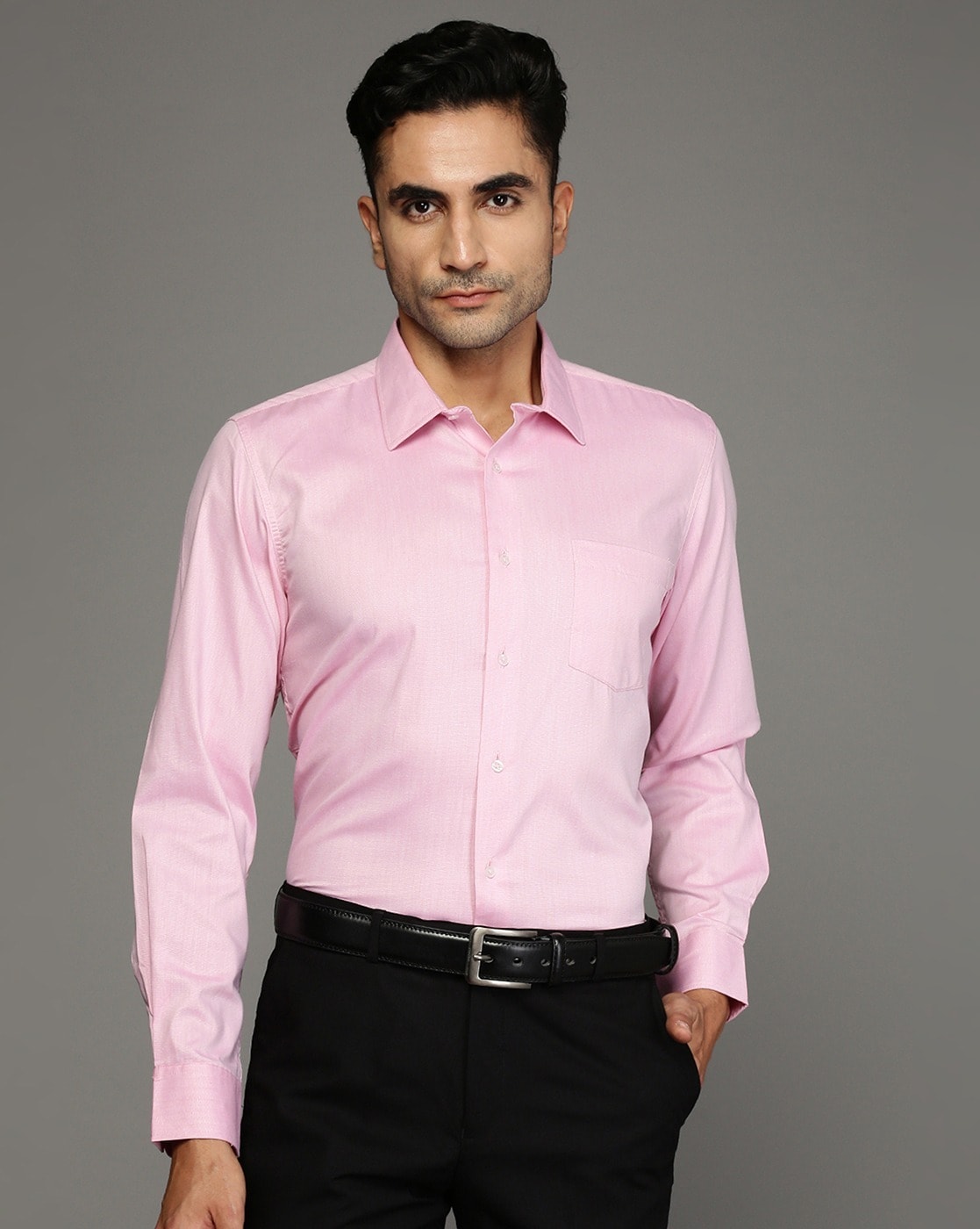 Pink formal shirt on sale mens