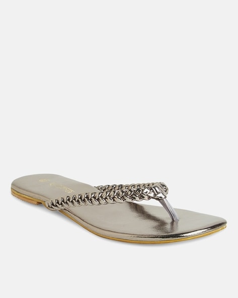 Rhinestone slip outlet on flip flops