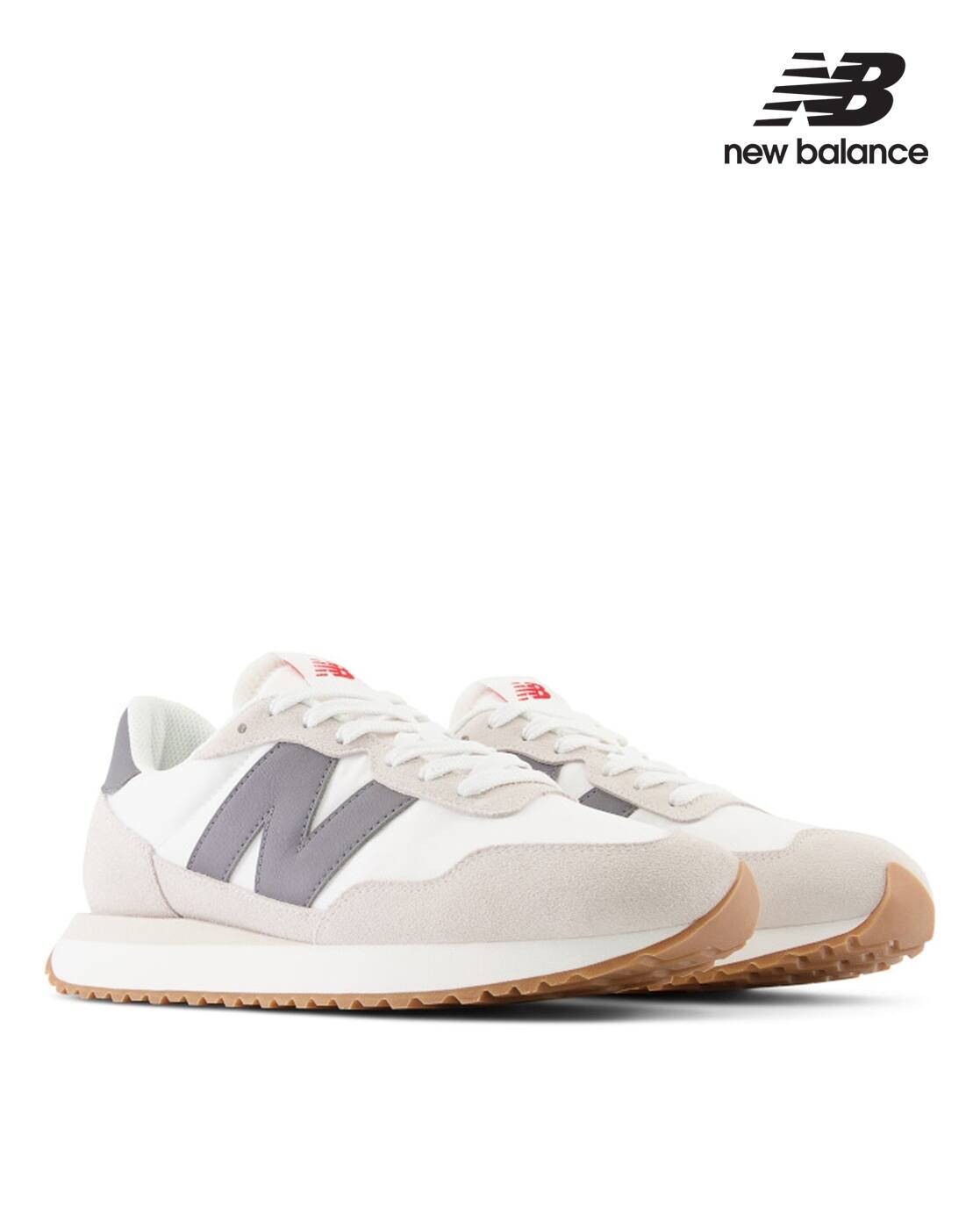 Buy NEW BALANCE Men 237 Lace-Up Sneakers White Grey Color Men
