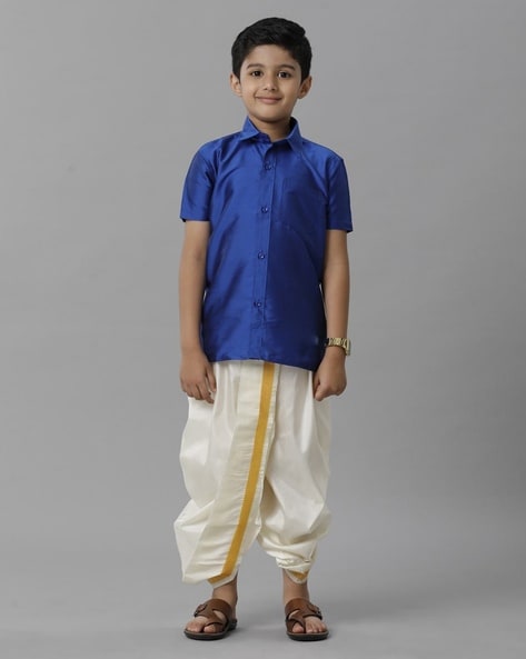 Buy Blue Kurta Sets for Boys by Ramraj Cotton Online Ajio