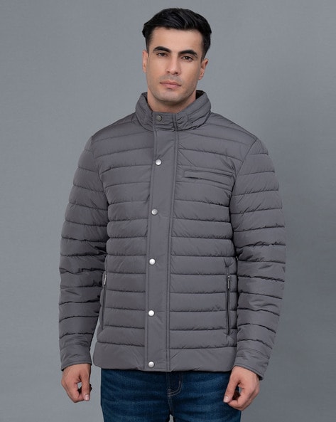 Buy Red Tape Black Solid Polyester Men's Padded Jacket online