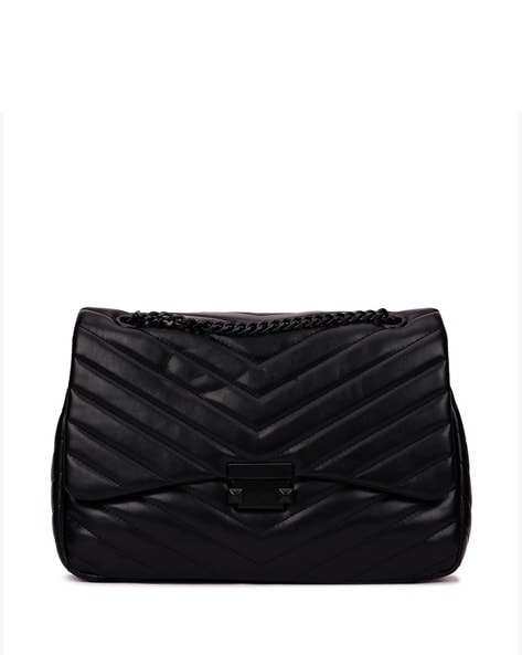 Think Royln Messenger Crossbody Handbag in Pearl Black | Jaunts Boutique