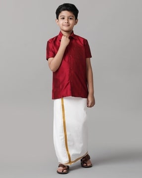 Buy Maroon Kurta Sets for Boys by Ramraj Cotton Online Ajio