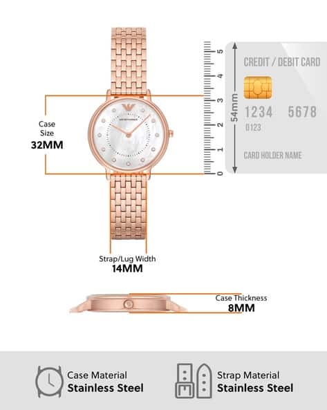 Buy EMPORIO ARMANI Water-Resistant Analogue Watch AR11006 Rose