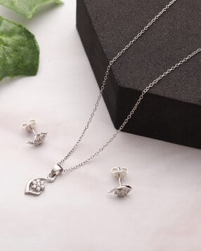 iski uski Women Sterling Silver Swizzle Pendant Set-picture-22