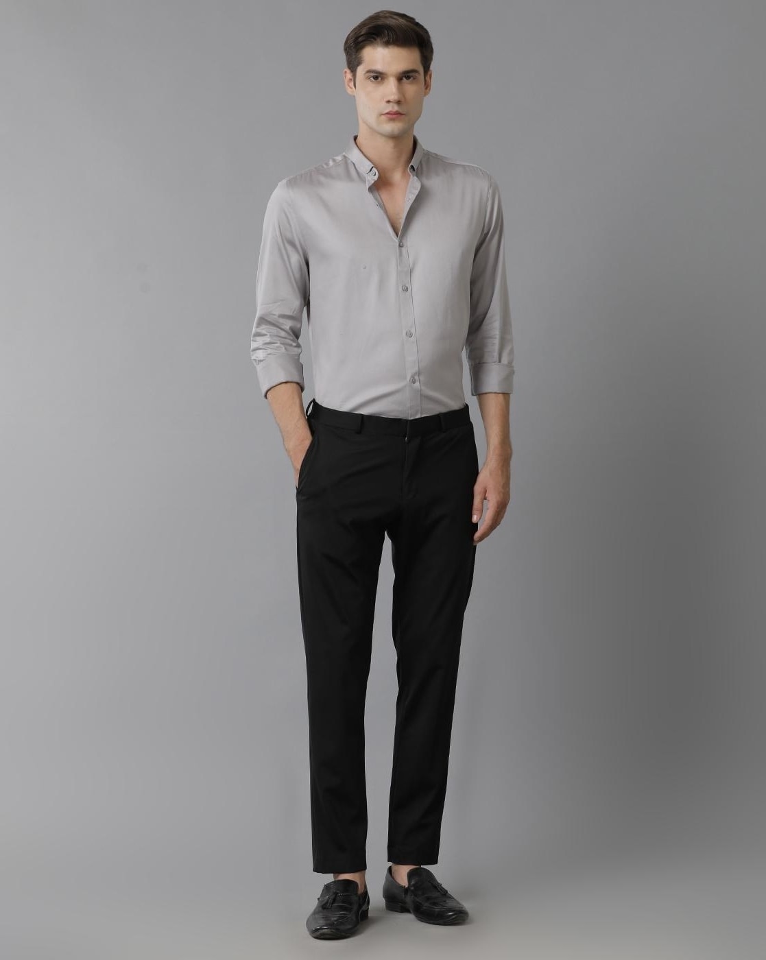 Slim Comfort B-95 Formal Black Check Trouser - Dalton