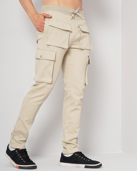 CELIO Men Solid Slim Tapered Fit Cargo Trousers | Lifestyle Stores |  Kannuru | Bengaluru