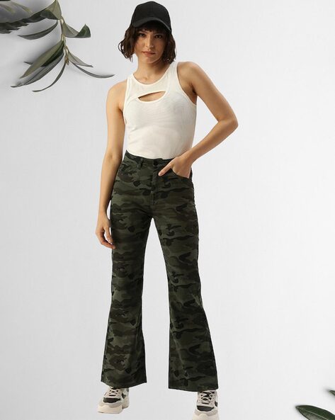 Buy Green Trousers & Pants for Women by FOUNDRY Online | Ajio.com