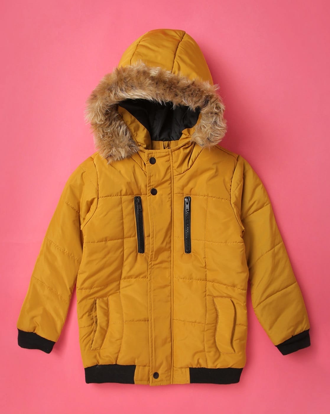 Boys yellow parka on sale