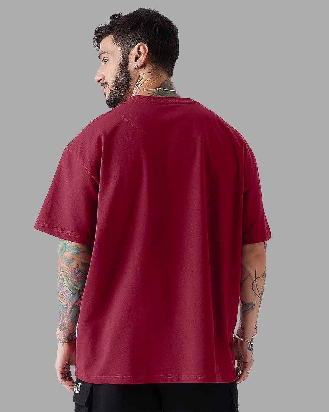 CHARDON heyyy shops Heather Maroon T-shirt Graphic