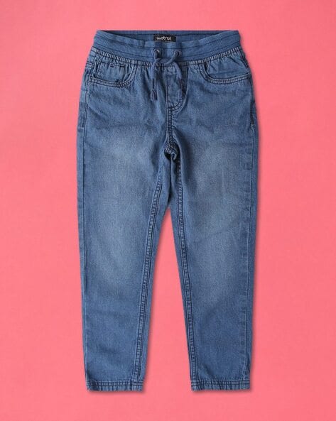 Lightly Washed Cotton Jeans