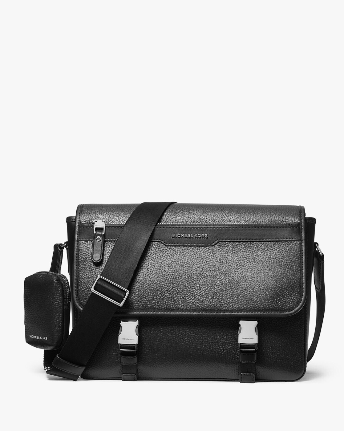 Greyson pebbled store leather messenger bag