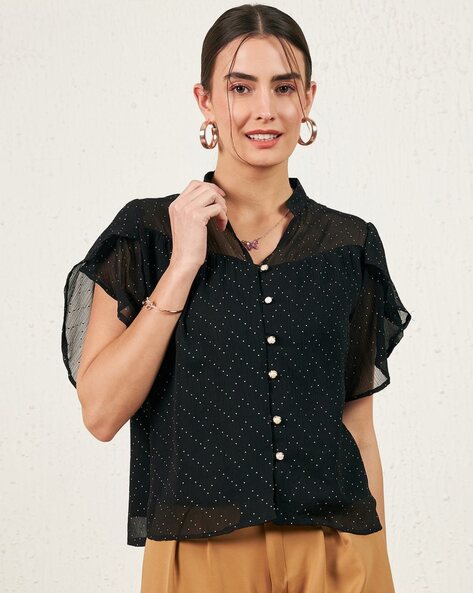 Buy Black Tops for Women by MARIE CLAIRE Online